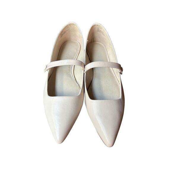 Worn Once - Sanctuary Ciara Point Toe Leather Ballet Flats - Pink Beige - 9 - Picture 3 of 10